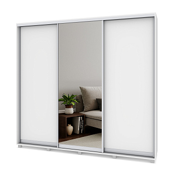 Шкаф-купе 3-х дв. 1 зерк. "Мартин М442" (Белый)