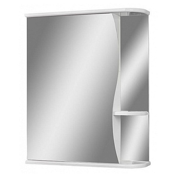 Зеркало-шкаф для ванной "Волна 1-55" (Белый)
