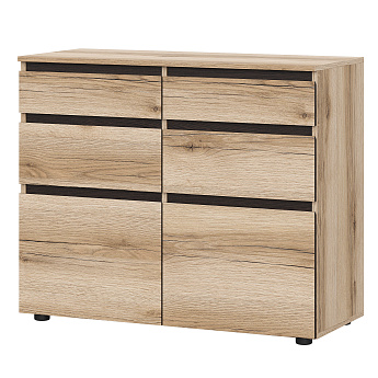 Комод "Берген" (с ящиками) 6 ящиков (Дуб Делано/Дуб Венге)