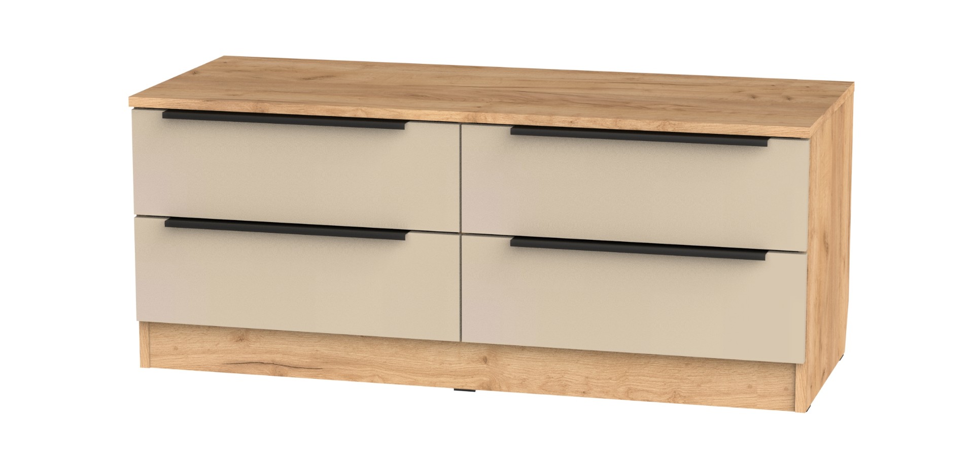 Тумба ТВ "Дарвин" 4 ящика (1200х450х450) (Кашемир/Дуб крафт золотой)