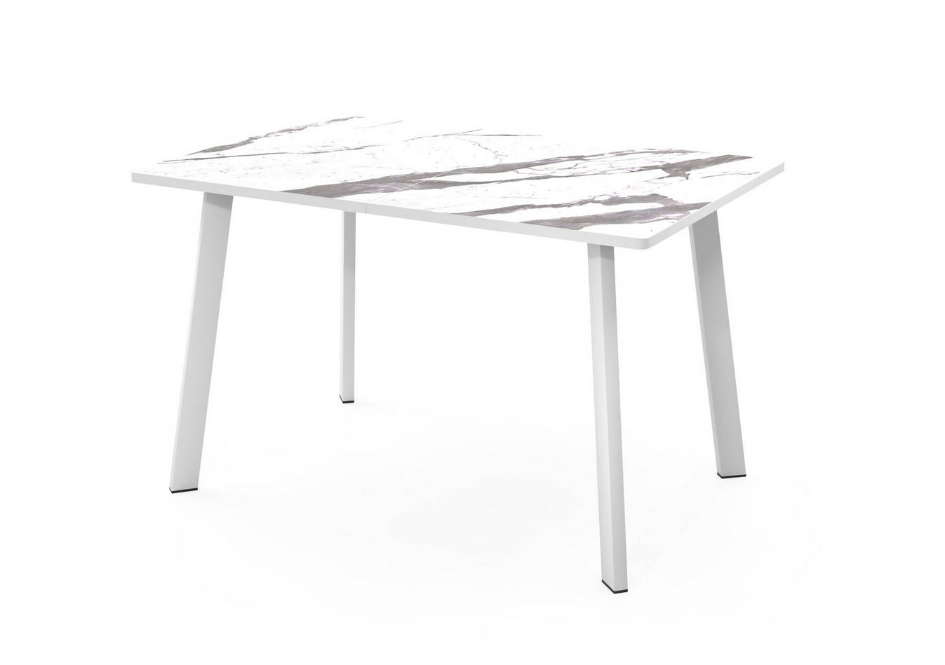 Стол обеденный "Дублин" Woodmann (Белый 1200*800 нераздвижной (Пластик Мрамор белый) В1)