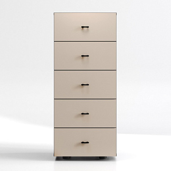 Комод "Гиза" 5 ящиков узкий (Дуб Венге/Меланж)