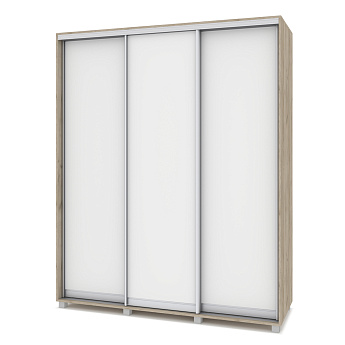 Шкаф-купе 3-х дв. "Роланд Р681" (Серый дуб/Белый)