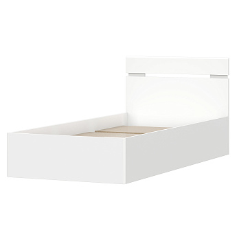 Кровать односпальная "Одри Симпл" 0.9*2.0 м (Белый)