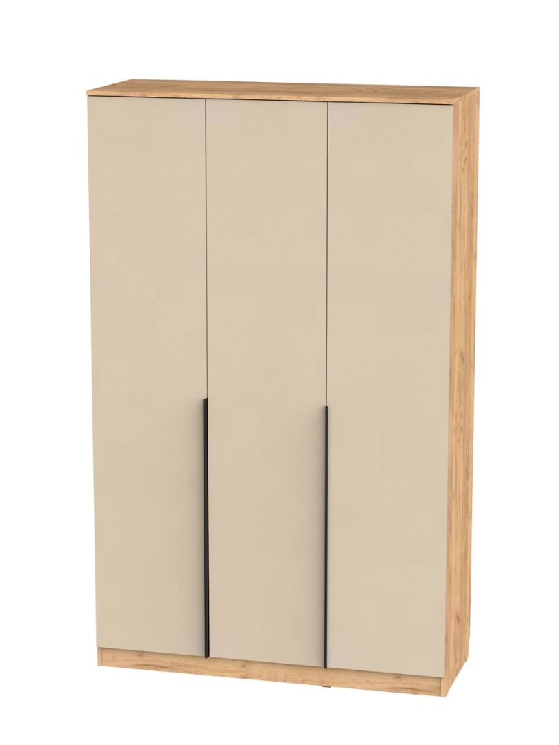 Шкаф 3-х створчатый "Дарвин"  (Кашемир/Дуб крафт золотой)