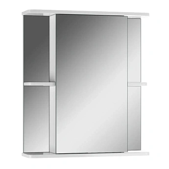 Зеркало-шкаф для ванной "Норма 2-60", левый (Белый)