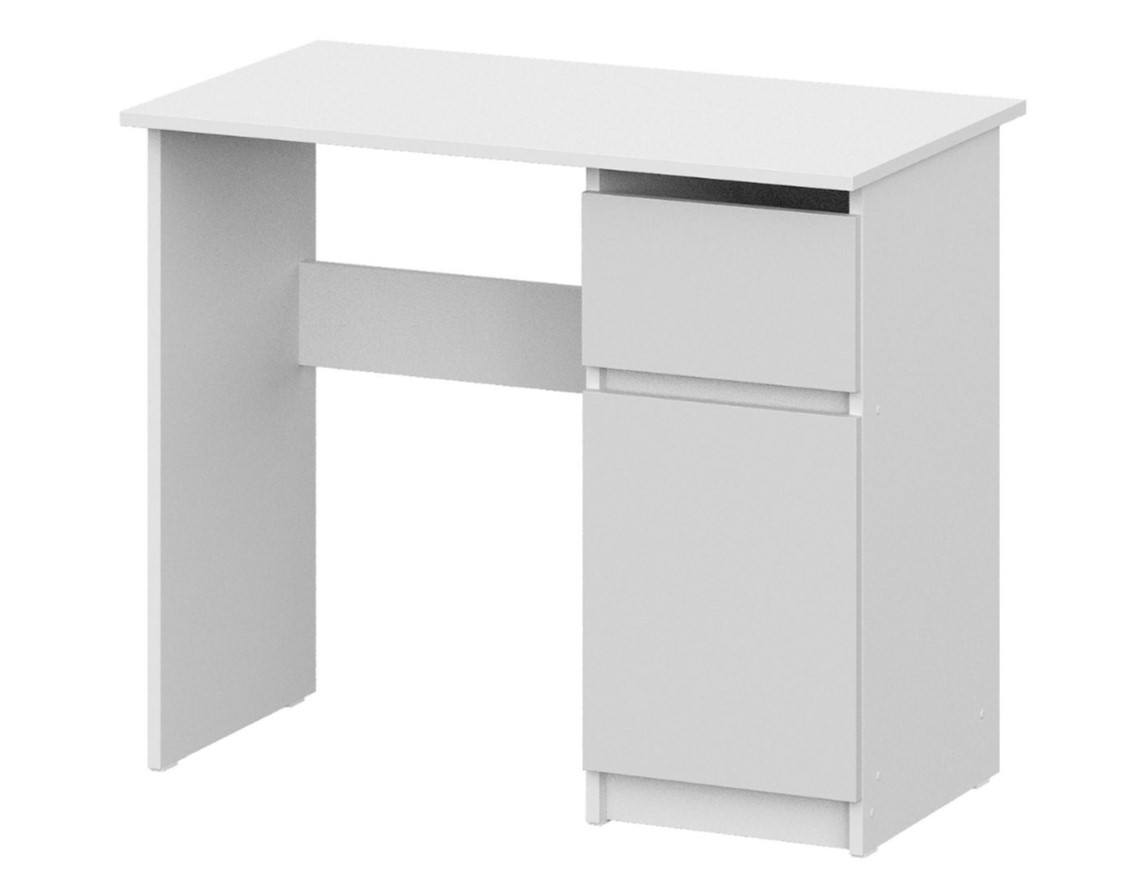 Стол письменный "Денвер" с ящиками 0,9м (SV) (Белый)