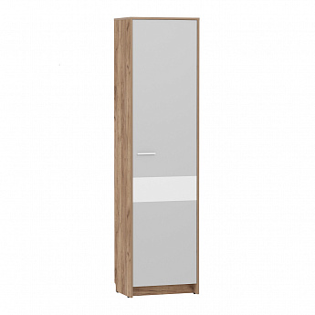 Шкаф-пенал "Нортон НМ 013.12" (Дуб Крафт Табачный/Серый Камень/Белый)