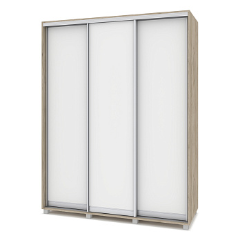 Шкаф-купе 3-х дв. "Роланд Р671" (Серый дуб/Белый)